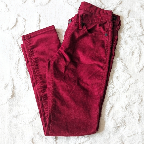 Rock and Republic Burgundy Berry red corduroy pants, size 4 - Picture 1 of 7